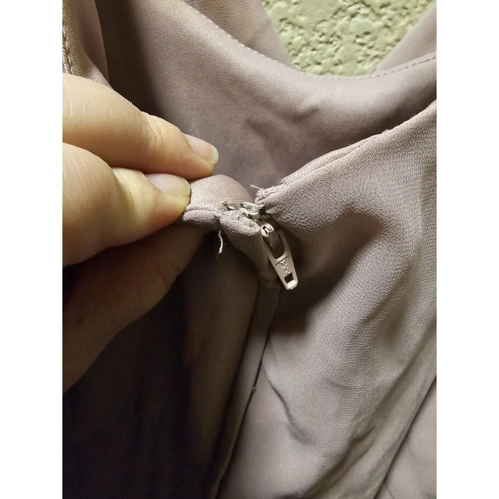 David's Bridal Celebrate DB Studio Chiffon Chianti Bridesmaids Dress SZ 14 - Picture 8 of 11